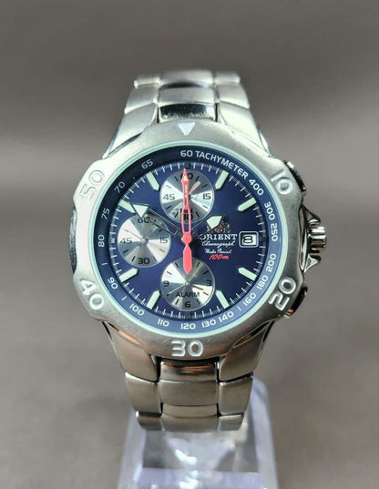 ORIENT ORIENY Chronograph 紺 Quartz Men's Watch — Japanese