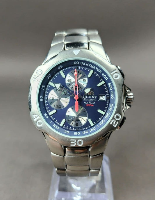 ORIENT ORIENY Chronograph 紺 Quartz Men's Watch — Japanese