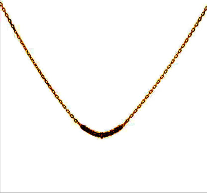 Agate K18YG gold pendant necklace with 0.04ct diamond and 40.2 cm chain