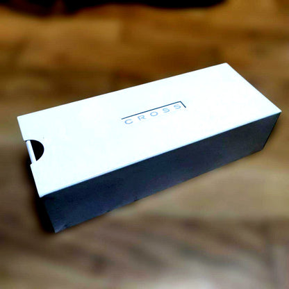 CROSS silver ballpoint pen with refill points in black and white box brand new