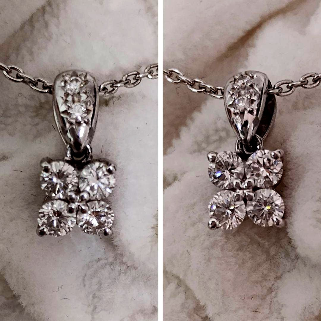 Takashi Platinum Diamond Necklace with 0.31 carat diamond on a 41.5 cm platinum chain