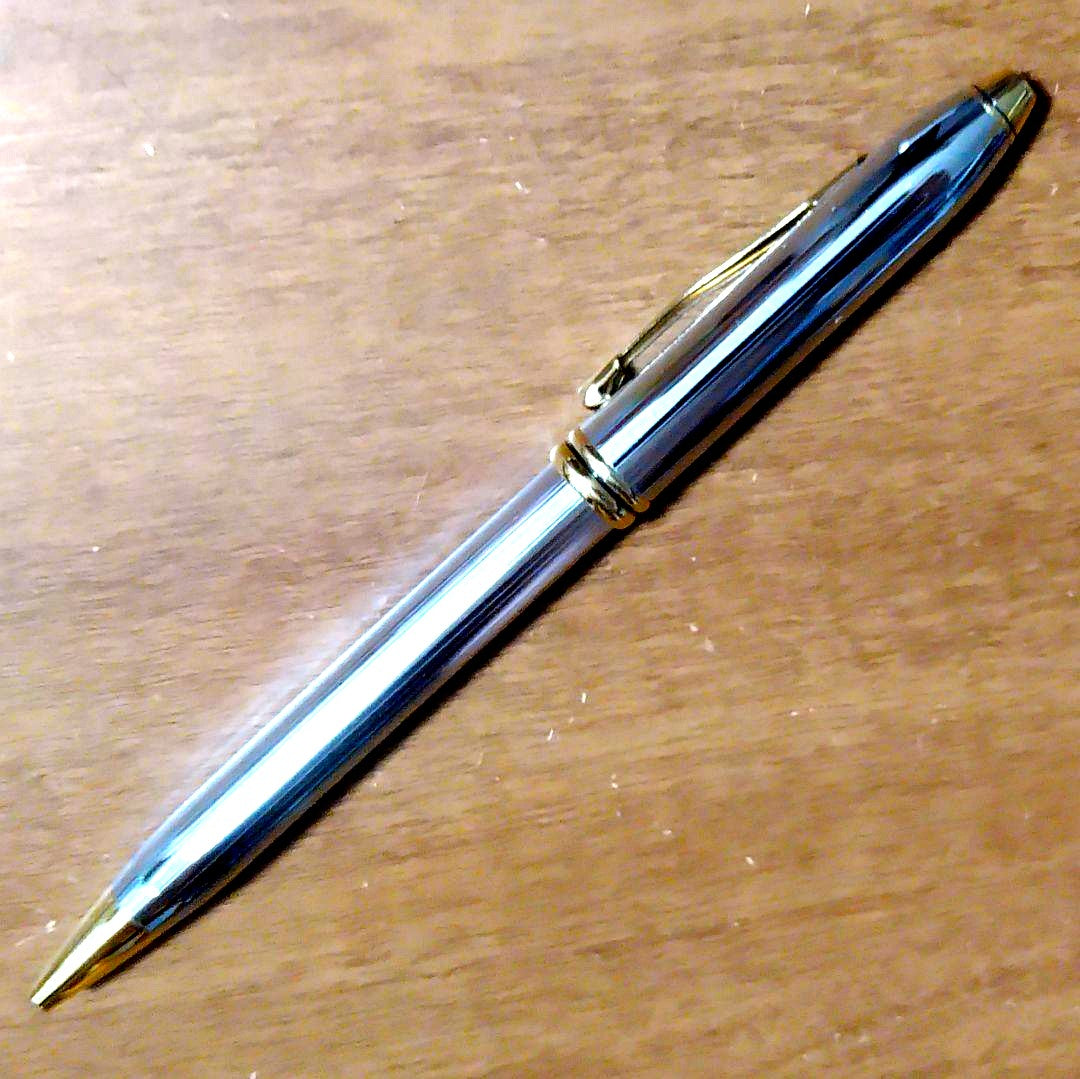 Cross Townsend Medalist ballpoint pen with cursive logo and USA inscription in vintage twist-action design