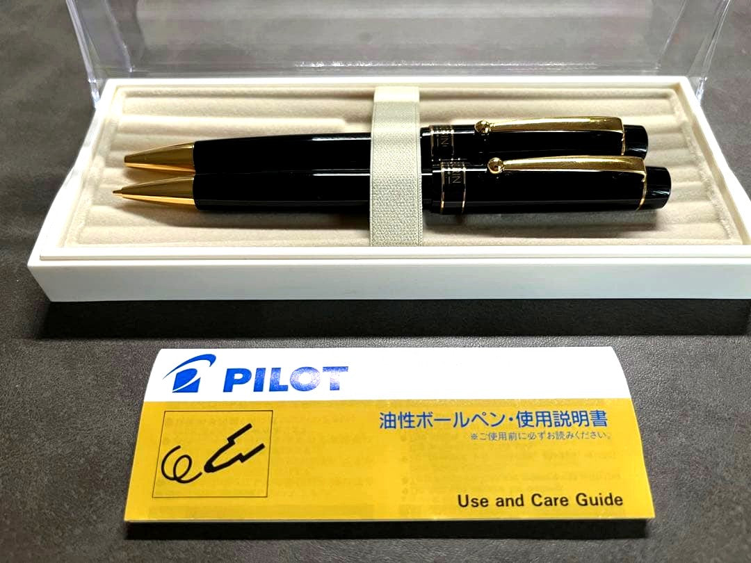 Pilot oil-based ballpoint pen and mechanical pencil set with two writing instruments shown