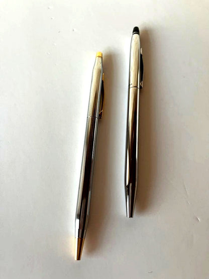 Set of 2 used Cross ballpoint pens without box, shown for home use