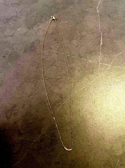 agete Diamond Necklace in K10 gold with 0.05ct diamond pendant
