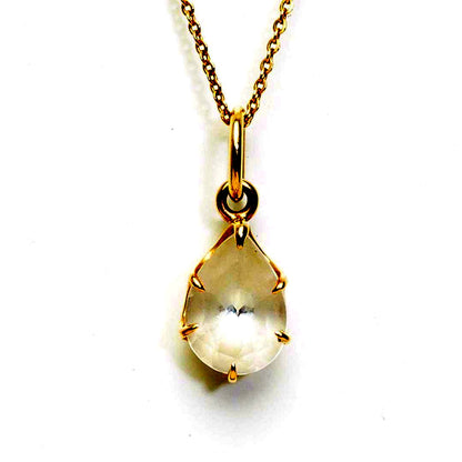 Agete K10 Drop Necklace weighing 2.2g with 0.7cm top width and 1.2cm top height on 50cm chain