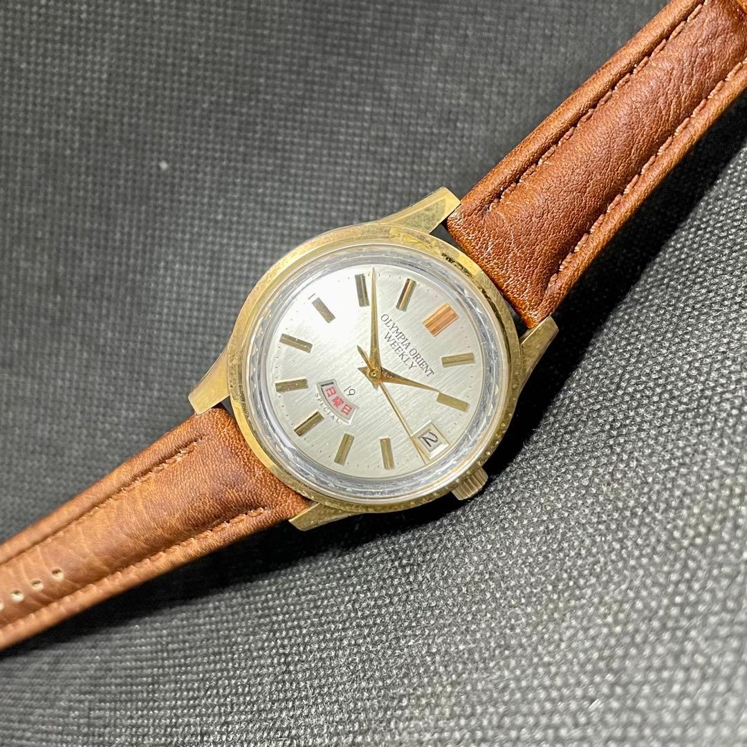 ORIENT オリエント ウイークリースペシャル 19石手巻き Manual Men's Watch — Japanese