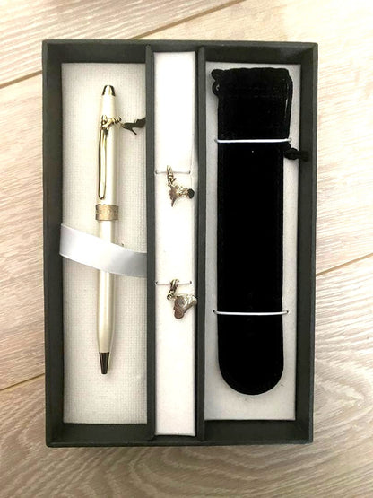 CROSS Sentiment Disney Cinderella Ivory ballpoint pen model AT0412D-6 with decorative design and gold accents