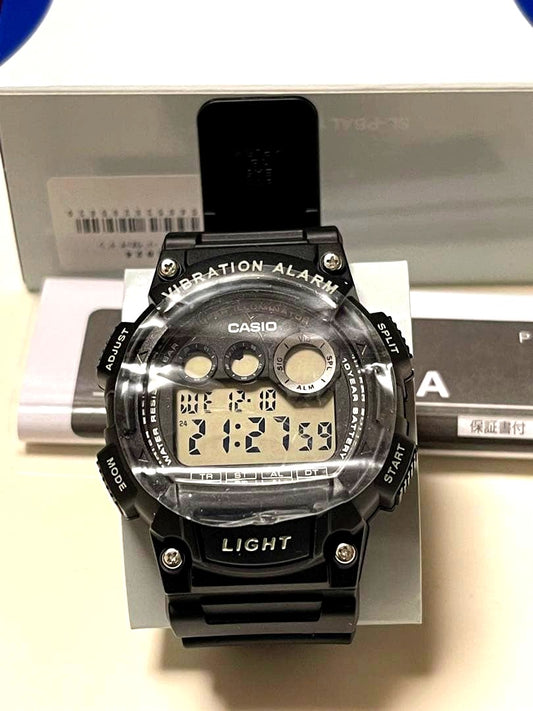 Casio Digital Watch Model 3416 in black with vibration alarm and LED light