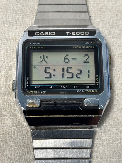 CASIO T-2000 Digital Men's Watch — Japanese