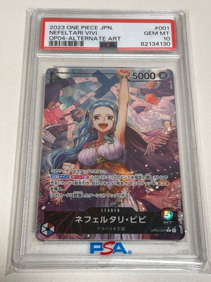 PSA 10 One Piece Nefertari Vivi L — OP04-00 — Japanese