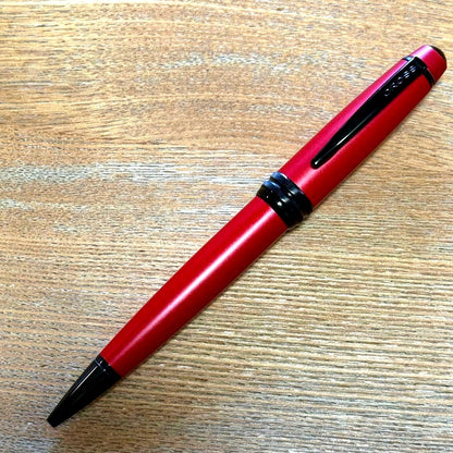 Cross Bailey ballpoint pen in matte red lacquer, brand new and unused, imported from Japan