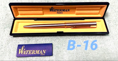 Waterman Paris ballpoint pen model B-16 in silver and gold with dedicated case