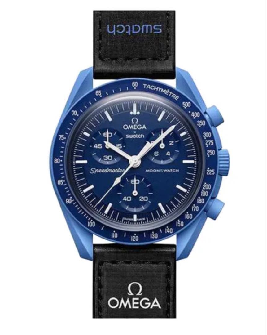 swatch Moon Swatch + Genuine Strap Quartz Men's — Japanese