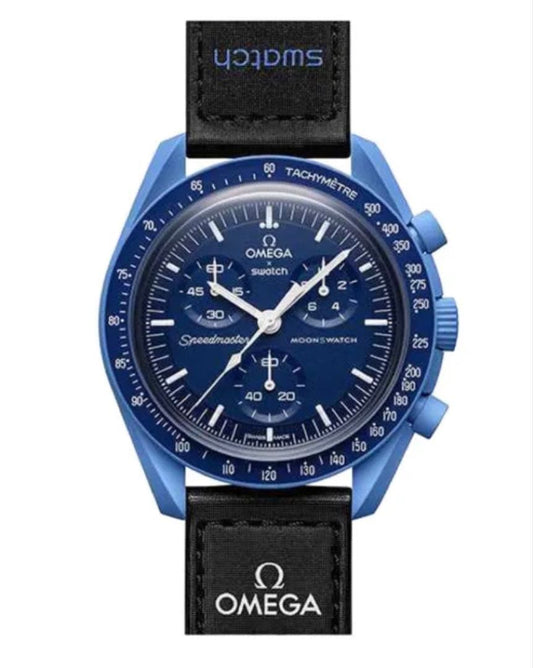 swatch Moon Swatch + Genuine Strap Quartz Men's — Japanese