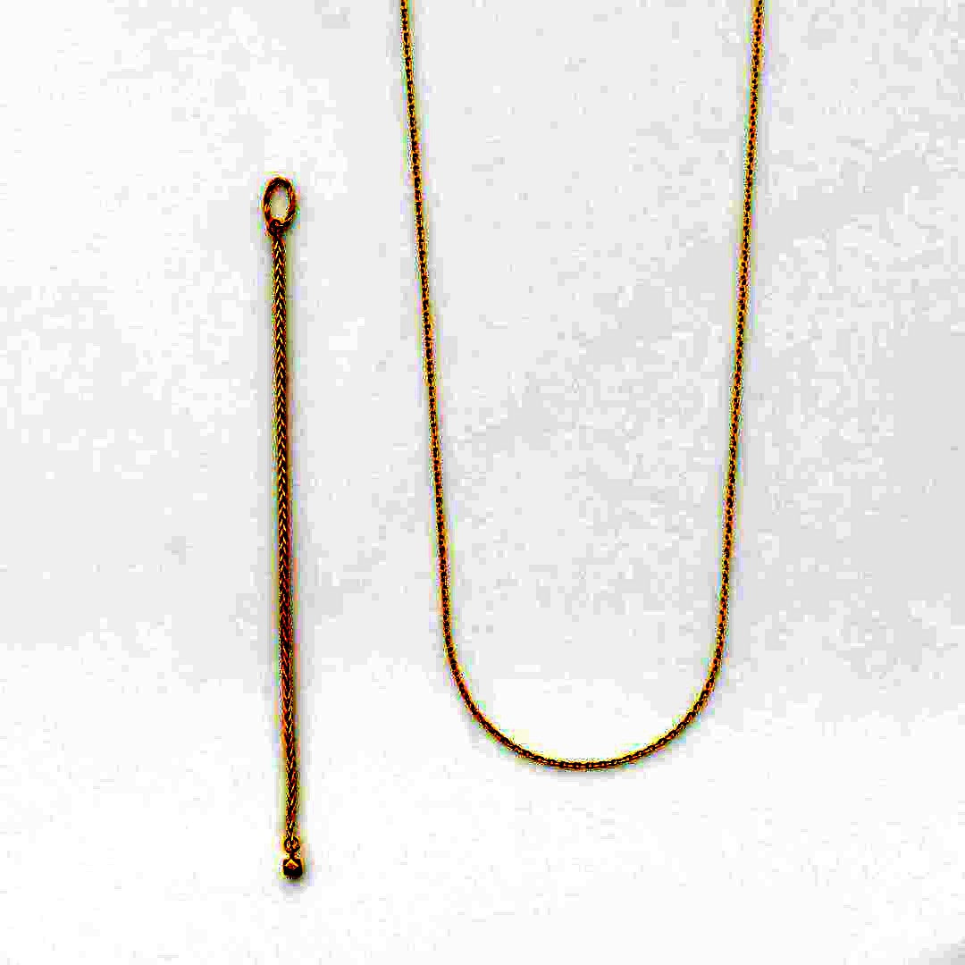 K10 Y-shaped necklace with detachable chain charm, 56 cm length, displayed on white background