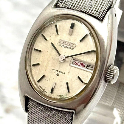 SEIKO 21石 デイデイト オーバル Automatic Men's Watch — Japanese