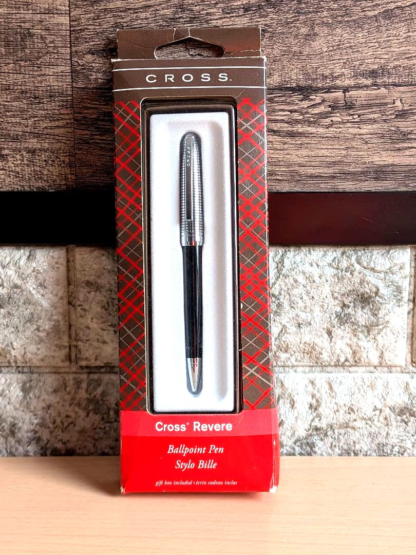 Cross Revere ballpoint pen from USA unused sealed with outer box showing scuffs and peeling