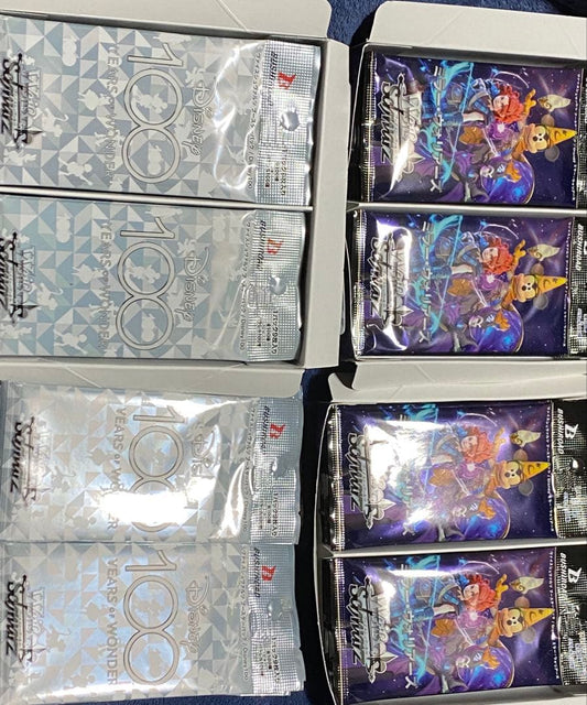 Weiss Schwarz Disney 100 Disney 100 2BOXs 32 Packs + Mirror Warriors 2BOXs 24 Packs Pack — Japanese