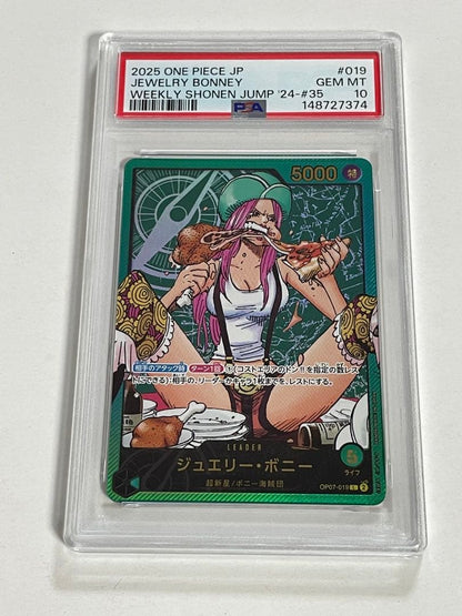 PSA 10 One Piece Jewelry Bonney L — OP07-019 — Japanese