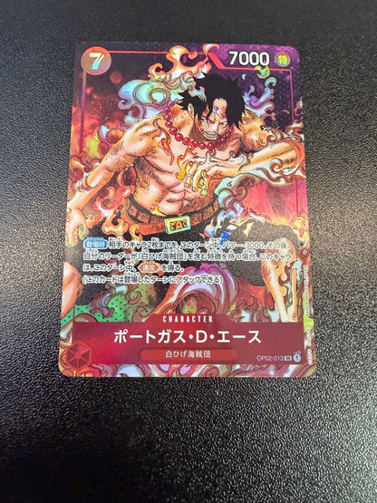 One Piece Portgas D. Ace SR — OP-02 King of the Hill Showdown OP02-013 — Japanese