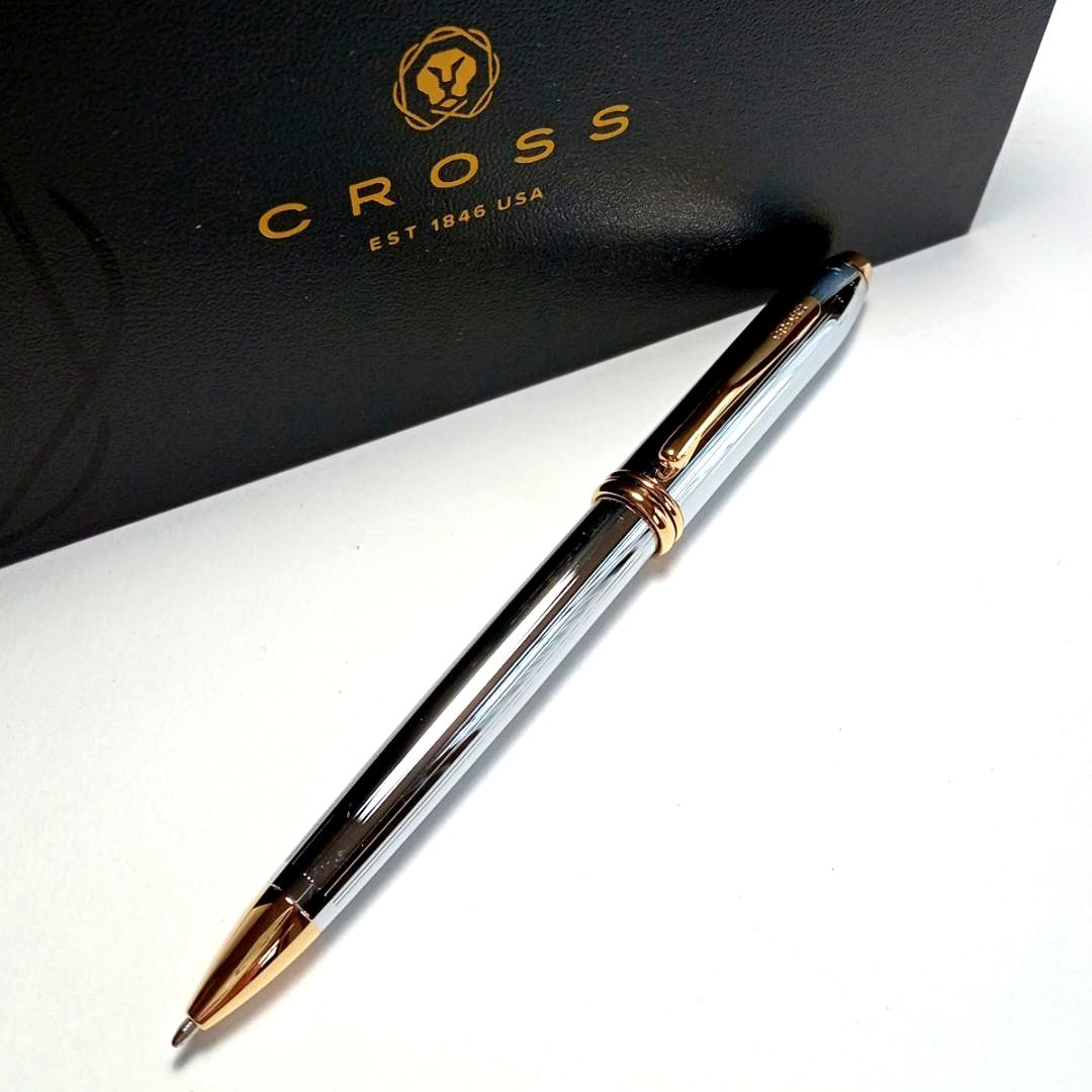 Cross Townsend N502TW Medalist Ballpoint Pen in silver and gold with twist mechanism and gift box