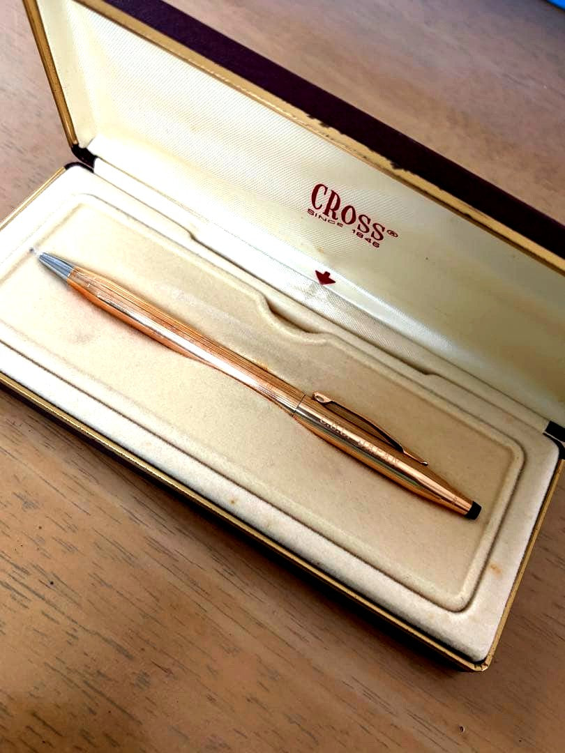 Law Kuro Classic Century 14K gold-filled ballpoint pen with age-related wear, vintage 1970s-1990s model