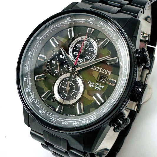 Citizen Night Hawk Chronograph Tachymeter Solar Men's Watch — Japanese
