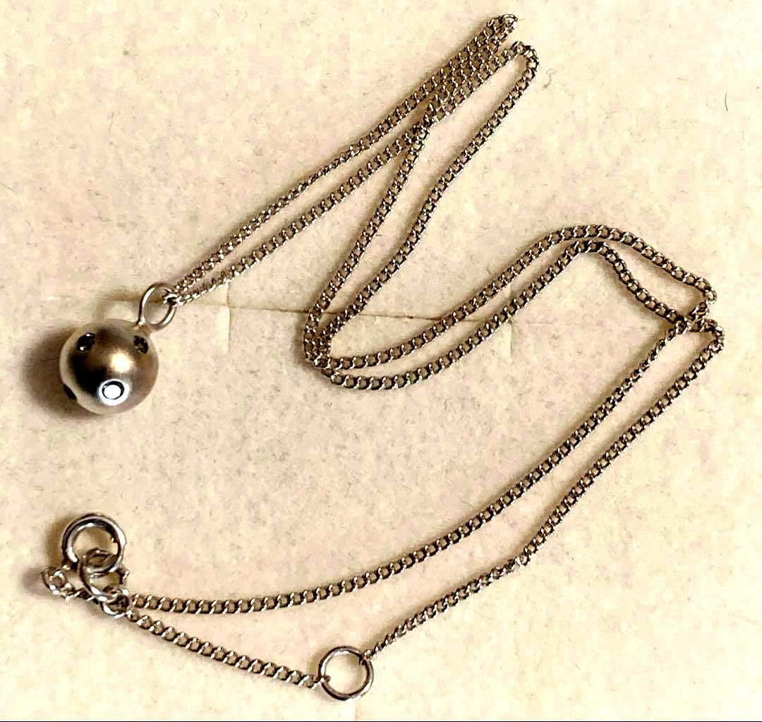 Agete Silver 925 necklace with 0.20ct diamond and approximately 40cm silver chain
