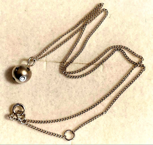 Agete Silver 925 necklace with 0.20ct diamond and approximately 40cm silver chain