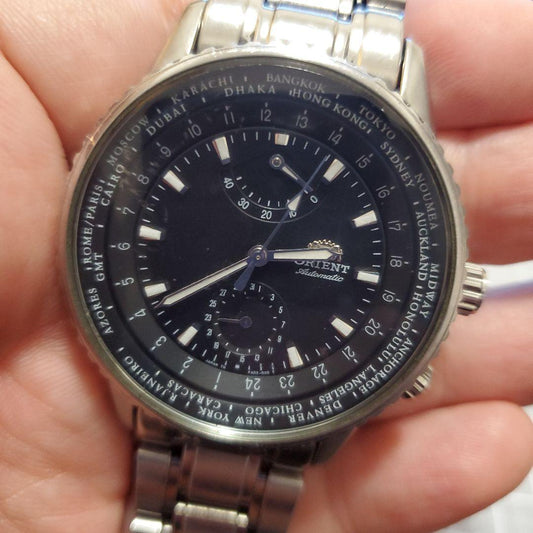 ORIENT Kingmaster World Time Automatic Men's Watch — Japanese