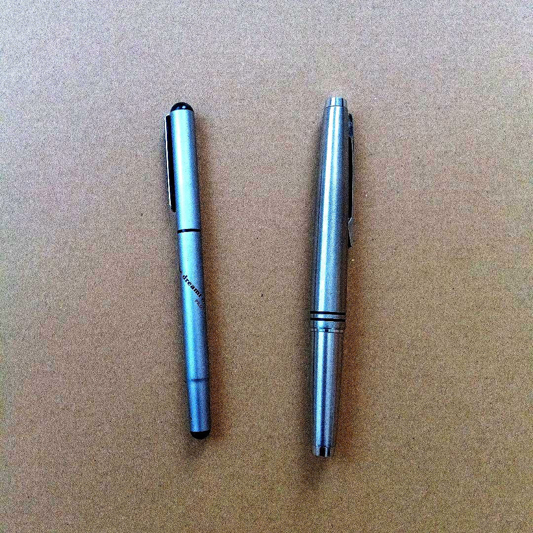 Vintage Pilot fountain pen over 40 years old with black barrel and silver trim