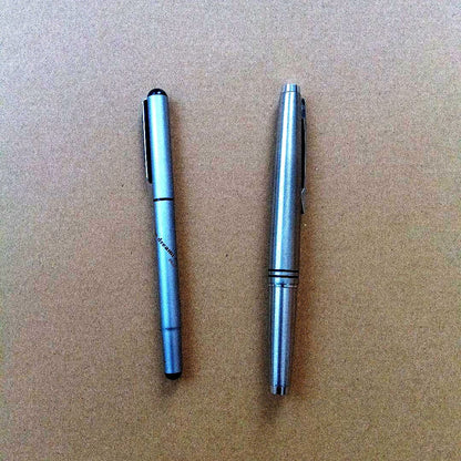 Vintage Pilot fountain pen over 40 years old with black barrel and silver trim