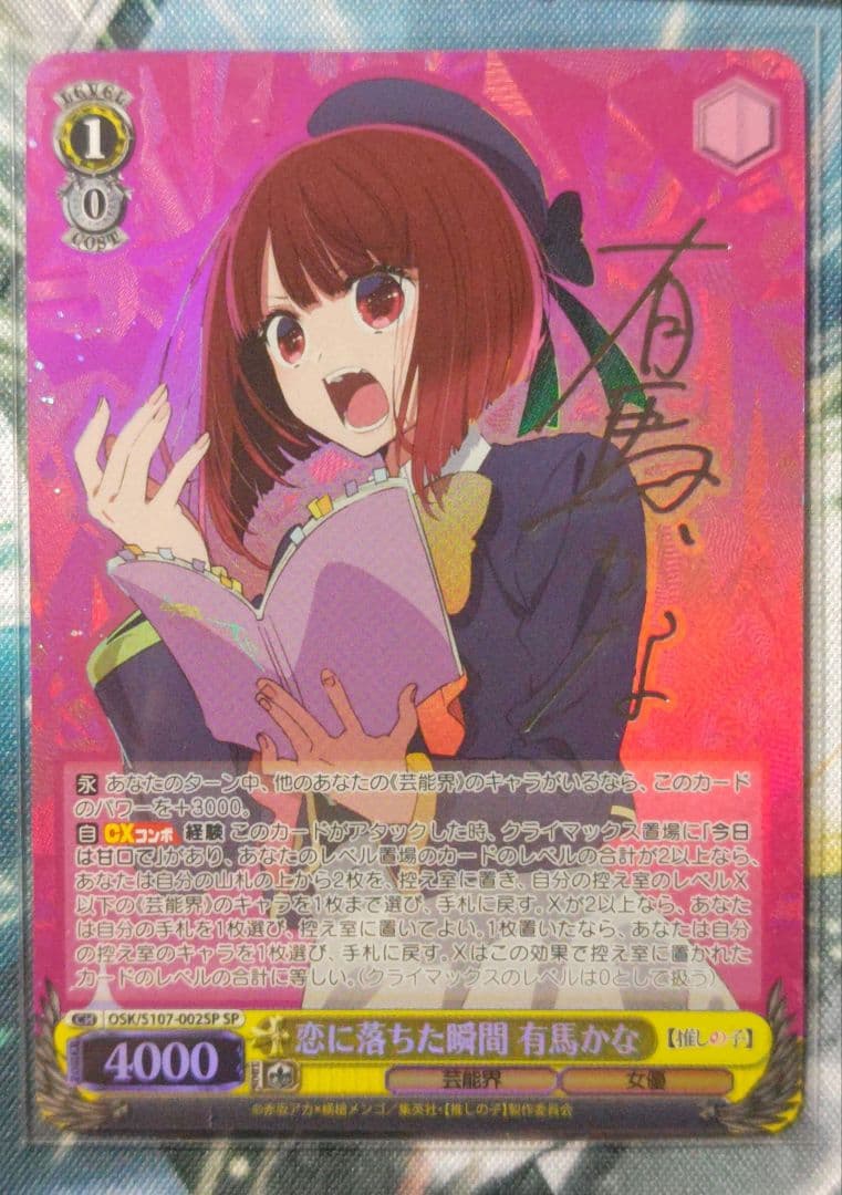The Moment I Fell in Love, Kaname Arima SP Sign — Japanese