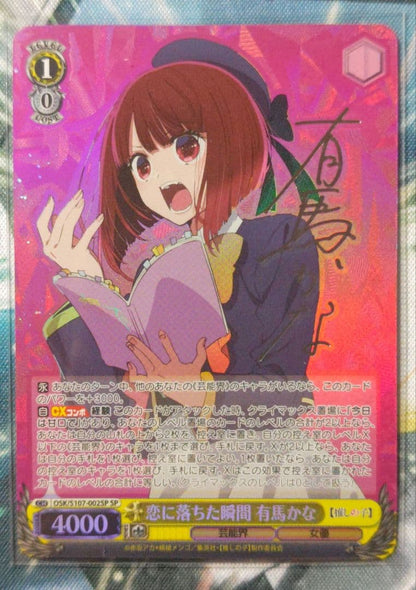 The Moment I Fell in Love, Kaname Arima SP Sign — Japanese