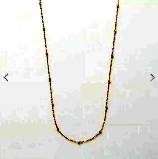 Agete yellow gold K10 necklace chain 45cm with engraved adjuster and guarantee certificate