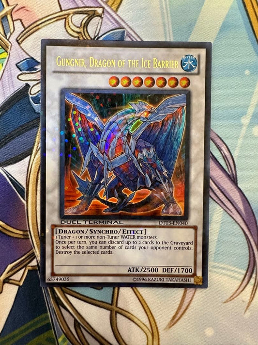 Yu-Gi-Oh Rare Ice Barrier Dragon Gungnir Ultra Rare — English
