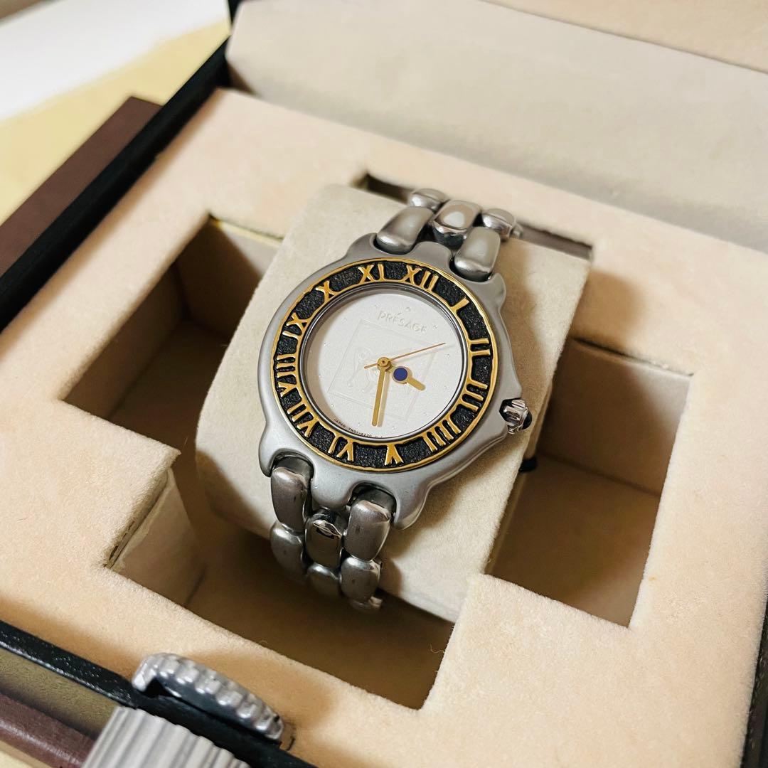 SEIKO Presage Gold Mysterious Ancient Script Quartz Men's Watch — Japanese