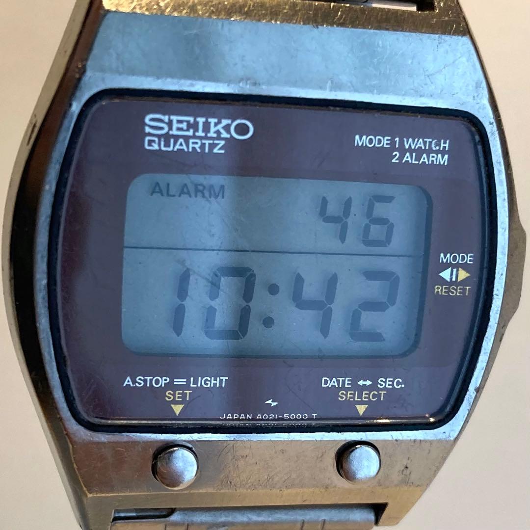 SEIKO Vintage Digital Multi-Alarm Quartz Men's Watch — Japanese