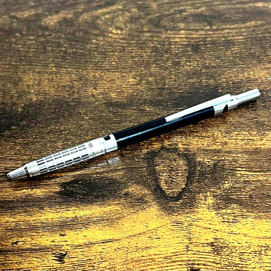 Discontinued PILOT Hi-Mecha Holder H-2005 mechanical pencil 0.5mm showing worn HB inscription and clear markings
