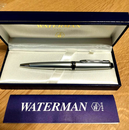 WATERMAN Expert Essential Silver ballpoint pen with sleek silver finish