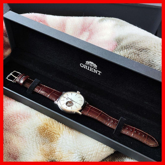 ORIENT Bambino Open Heart SB0100 Automatic Men's Watch — Japanese
