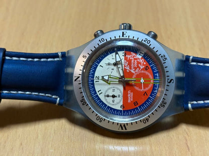 swatch Diaphane 2004 Chronograph Athens Quartz Men's — Japanese