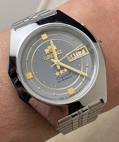 ORIENT 996/クリスタル スリースター カレンダー Automatic Men's Watch — Japanese