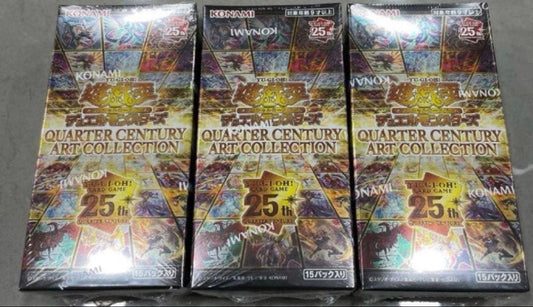 Yu-Gi-Oh New and Unopened Shrink Wrap Quarter Century Art Collection 3BOX Box — Japanese