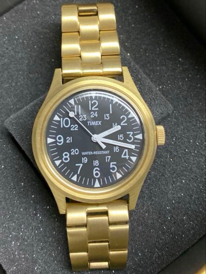 TIMEX CAMPER Yellow Gold 36mm Quartz Men's Watch — Japanese