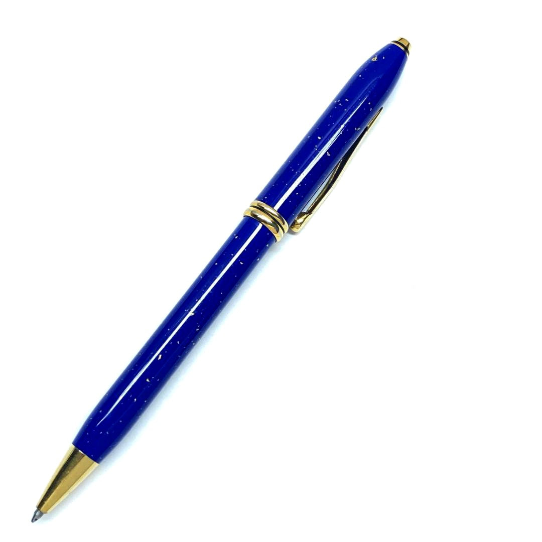 Cross Townsend Lapis Lazuli twist ballpoint pen with black ink and textured blue lapis lazuli finish