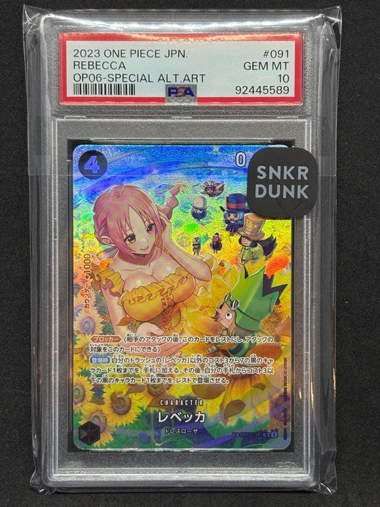 PSA 10 One Piece Rebecca SR — OP05-091 — Japanese