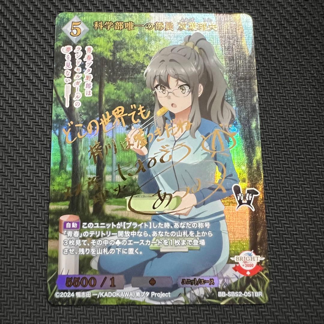 Build Divide:青春ブタ野郎 科学部唯一の部員 双葉理央 BR Sign — Japanese