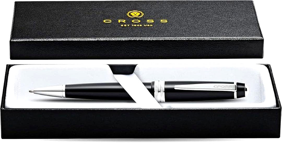 Cross Bailey Light black oil-based ballpoint pen with twist mechanism and thick barrel for comfortable grip